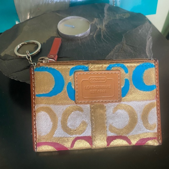 Embellished Coach wallet with keychain. Live show price limited time !!! - Picture 3 of 5